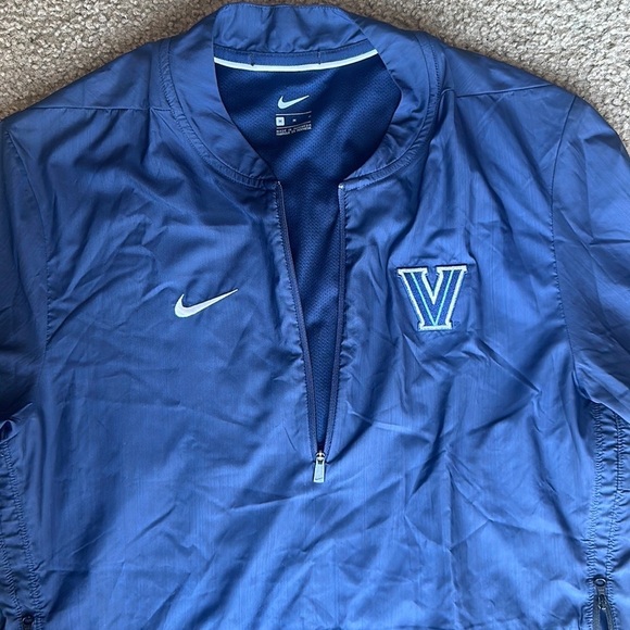 Nike Blue Windbreaker Jacket with Mock Neck (Unisex) - Picture 8 of 9